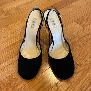 Prada Black Suede Size 37 1/2